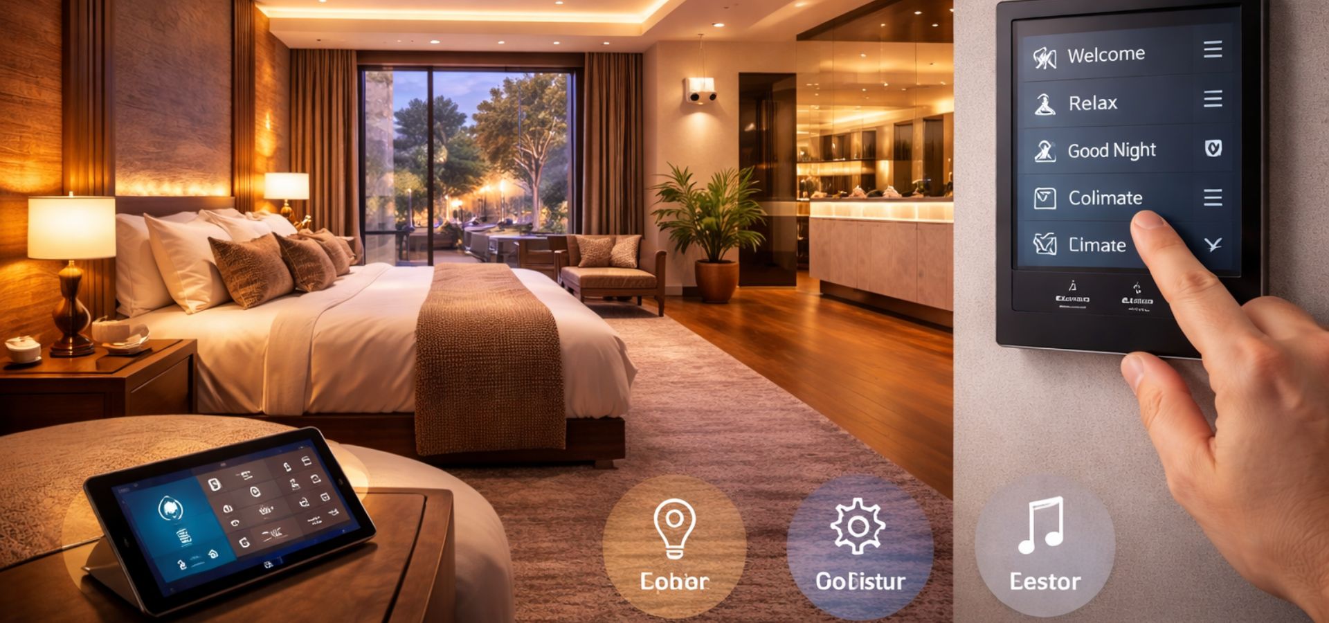 Hotels automation for rooms and common areas