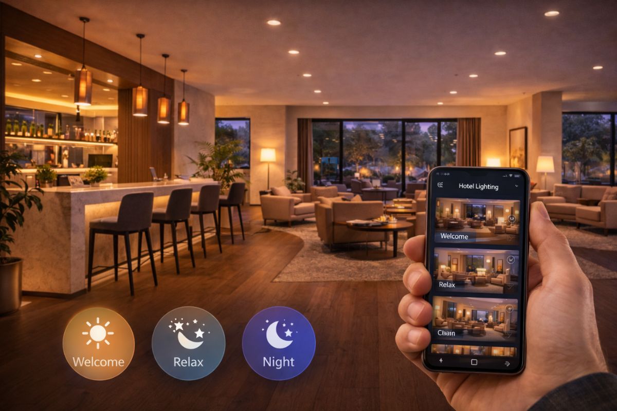 Hotel smart lighting scenes
